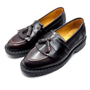 Solovair Tassel Loafers Black Hi-Shine Size 9 Dark Academia Heritage